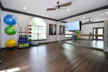 Fitness center with separate spin room