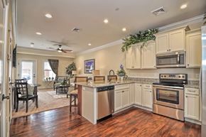 Tewksbury apartment for rent - A kitchen with a stainless steel dishwasher and oven.