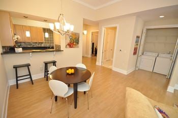 Wood-inspired and ceramic tile flooring
