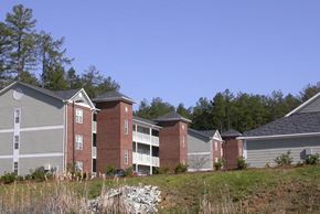 Durham apartment for rent - a row of houses with trees in the background