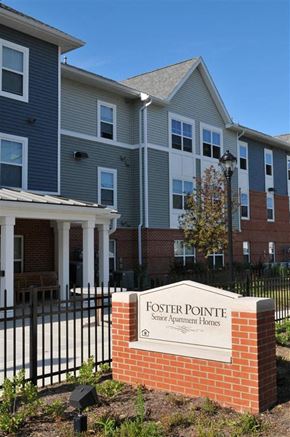 Cleveland apartment for rent - A sign that says Foster Pointe in front of a building.