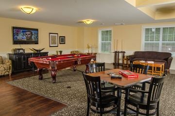 Brooksville apartment for rent - a living room with a pool table and a tv
