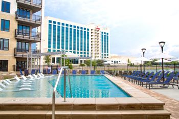 Blue cool swimming pool