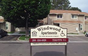 Jerome apartment for rent - Windwood Apartments signage