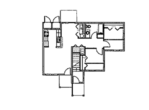 Floor plan for 3 beds, 1.5 baths, 1131 sqft