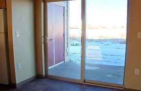 Cutbank apartment for rent - Sliding glass door