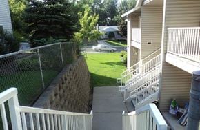 Pendleton apartment for rent - View from upper level to lawn