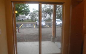 Shelby apartment for rent - view out of the sliding glass door