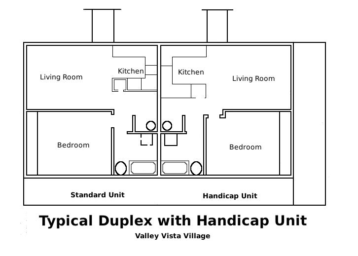Floor plan for 1 bed, 1 bath