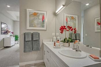 Double vanity in master bathroom