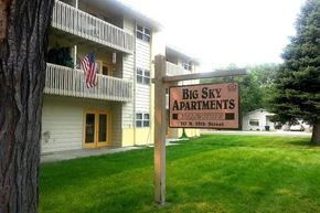 Billings apartment for rent - Big Sky Apartments Sign
