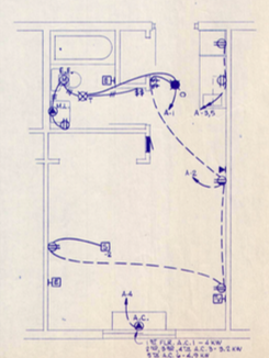 Floor plan for studio, 1 bath, 320 sqft