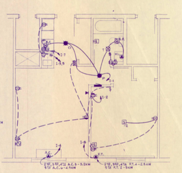 Floor plan for 1 bed, 1 bath