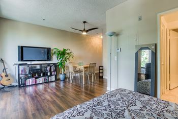 Warm bedroom and dining room