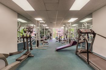 Fitness center with modern equipment