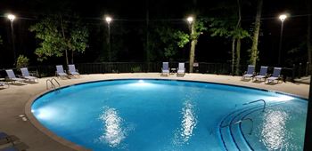 Pool view in night