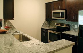 Williams Township townhouse for rent - a kitchen with granite counter tops and a sink