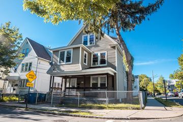 New Haven apartment for rent - A house with a yellow sign in front of it.