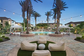 Poolside outdoor lounge