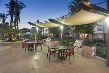 Trellised barbecue areas