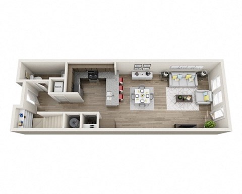 Floor plan for 2 beds, 2 baths, 1508 sqft
