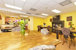 Glendale apartment for rent - a dining room with a wooden table and chairs