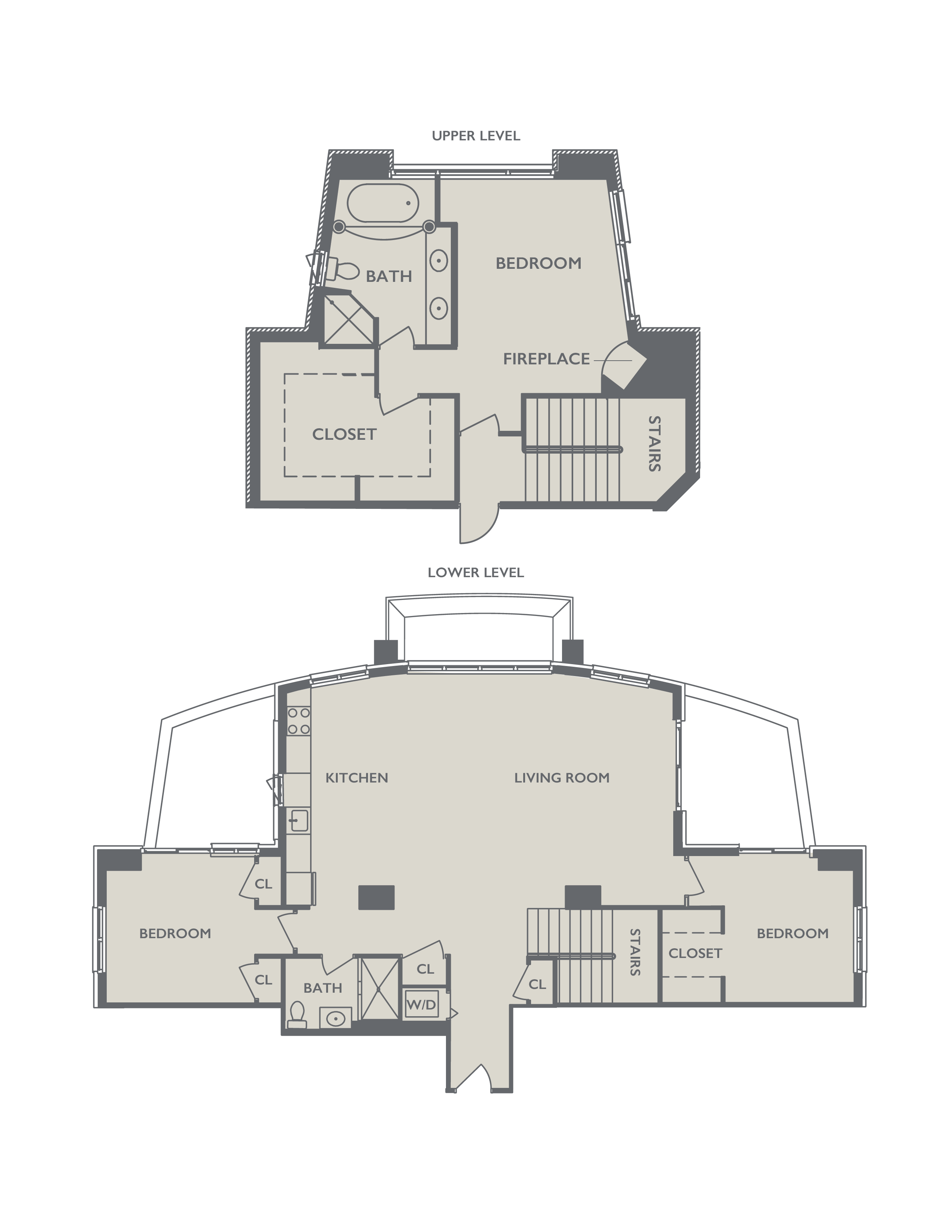 Floor plan for 3 beds, 3 baths, 2600 sqft