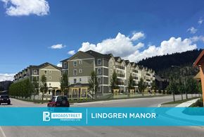 Kelowna apartment for rent - A sunny day at the Broadstreet Properties Ltd. Lindgren Manor residential complex.