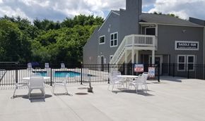 Lexington townhouse for rent - our apartments have a large pool and patio with chairs and tables