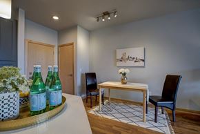 Madison apartment for rent - a dining room with a table and chairs