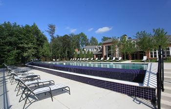 Infinity edge pool and outdoor fireplace