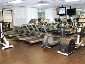North Hollywood apartment for rent - A gym with treadmills and elliptical machines.
