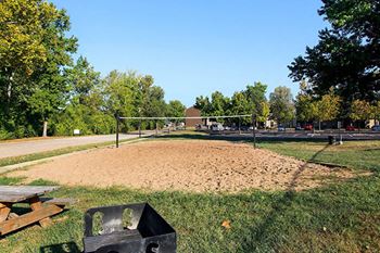 Sand volleyball court