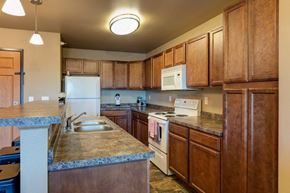 Sidney apartment for rent - A kitchen at Sidney Apartments in Sidney, Montana.
