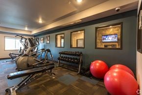 Rapid City apartment for rent - a home gym with exercise equipment and a television