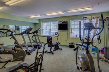 Fitness center with modern equipment