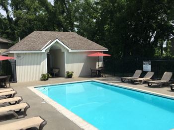Sparkling swimming pool