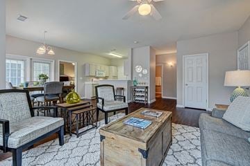 Greenville apartment for rent - a living room with a couch and a coffee table