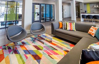 Colorful design in the clubhouse