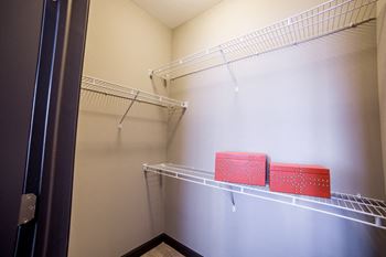 Roomy closet space 