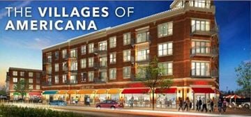 Zachary apartment for rent - a rendering of the villages apartment building