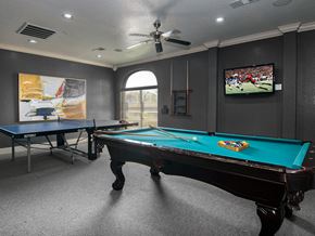North Little Rock apartment for rent - a games room with two pool tables and a tv