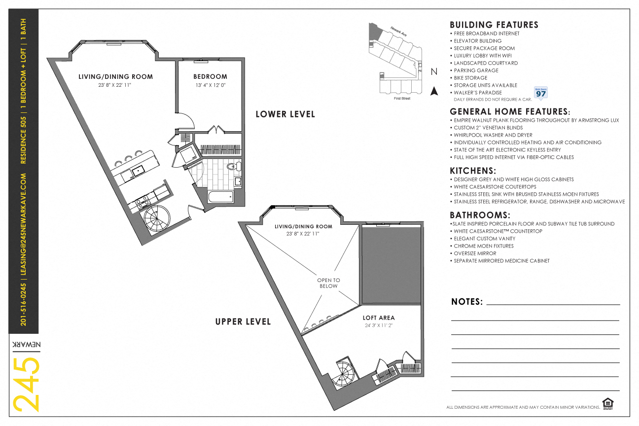 Floor plan for 1 bed, 1 bath, 1152 sqft