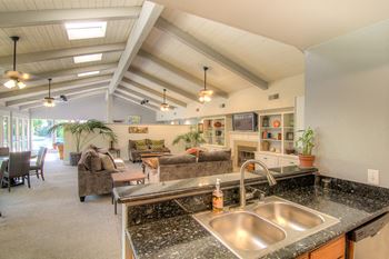 Large clubhouse with entertainer's kitchen