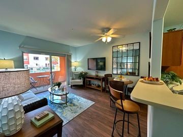 Placentia apartment for rent - a living room with a couch and a table
