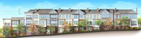 Morristown apartment for rent - a rendering of a row of houses with trees in front of them