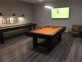 Morristown apartment for rent - a game room with a pool table and a tv