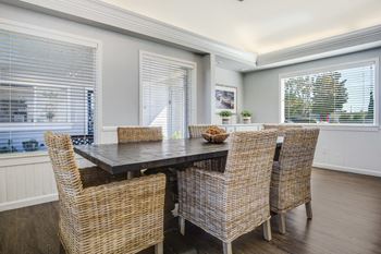 Community clubhouse with tv, living & dining areas