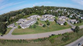 Pine Island townhouse for rent - an aerial view of a neighborhood of houses