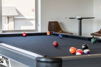 Game room in clubhouse